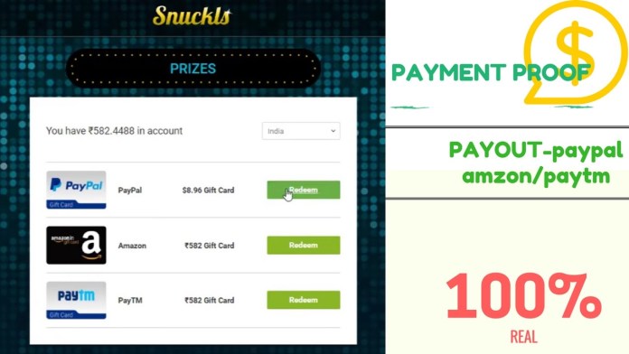 Kiếm tiền Online cho điện thoại và máy tính với Snuckls
