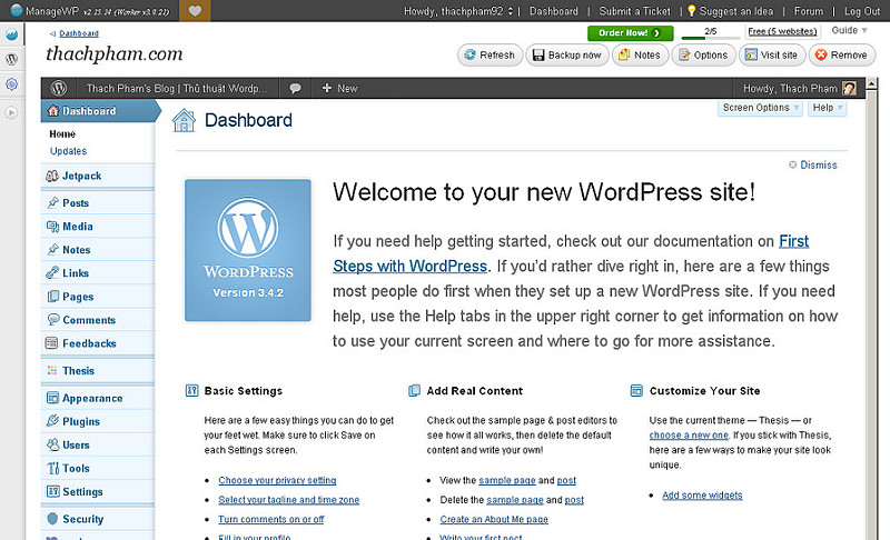 Quản lý nhiều blog WordPress cùng một lúc đơn giản với ManageWP