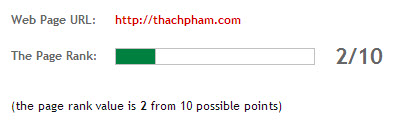 Cập nhật Pagerank tháng 11/2012: Thach Pham Blog có PR 2