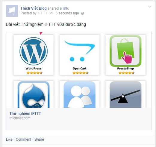 Tự đăng bài lên mạng xã hội với IFTTT