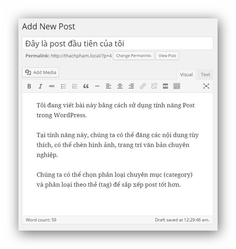 Cách đăng Post lên WordPress