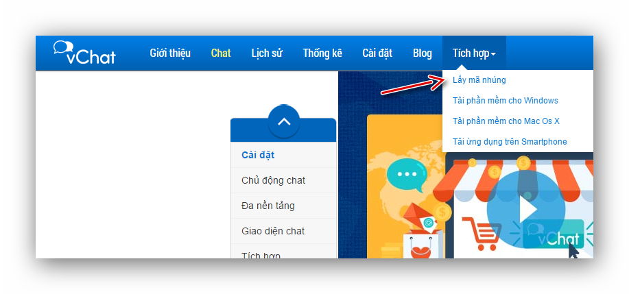 vChat &#8211; công cụ chat trực tiếp với khách hàng trên website